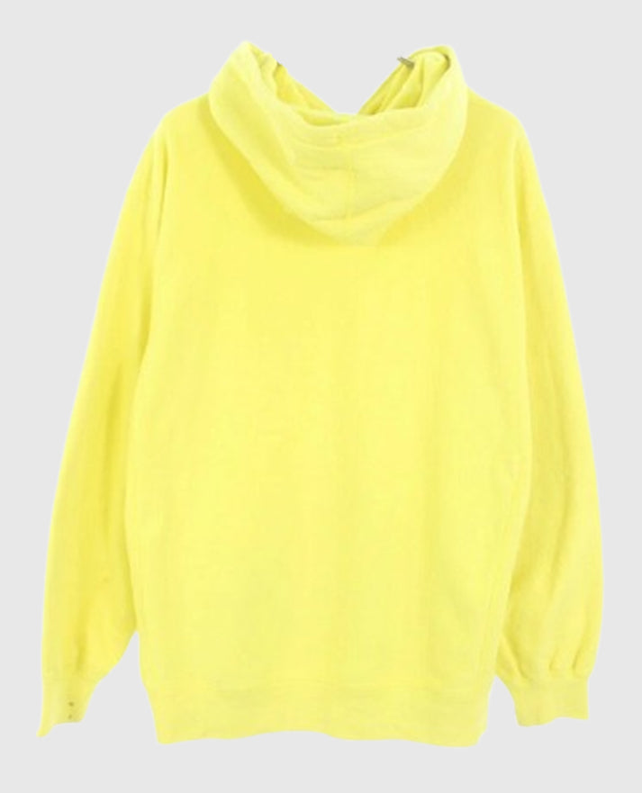 Supreme KAWS Chalk Logo Yellow Hooded Sweatshirt 