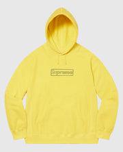 Supreme KAWS Chalk Logo Yellow Sweatshirt