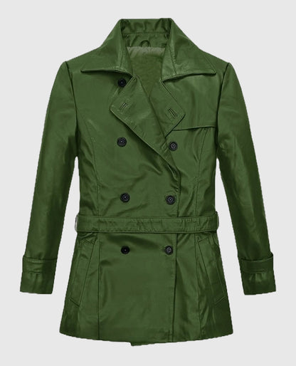 Svetlana Viktorovna Khodchenkova The Wolverine green Leather Jacket