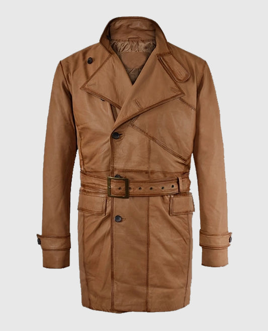 Tan Burnished Royal Flying Coat for Men