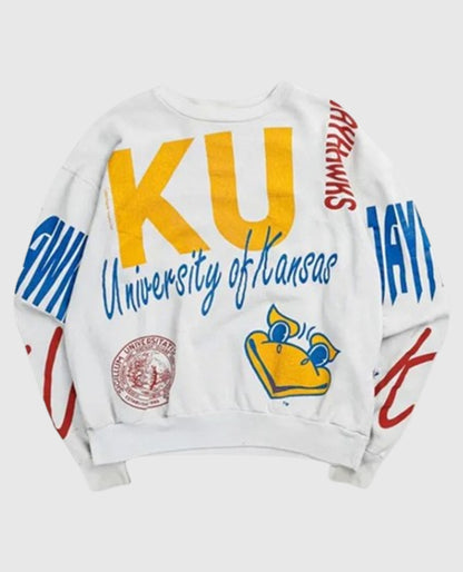Taylor Swift KU White Sweatshirt