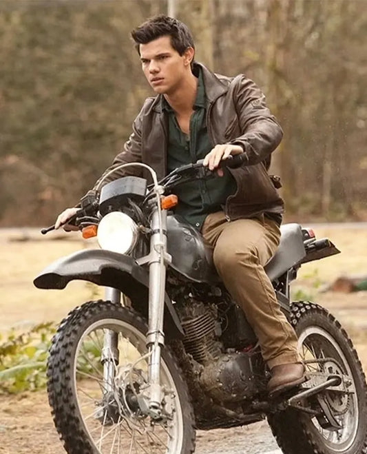 Taylor Lautner The Twilight Saga Brown Leather Jacket