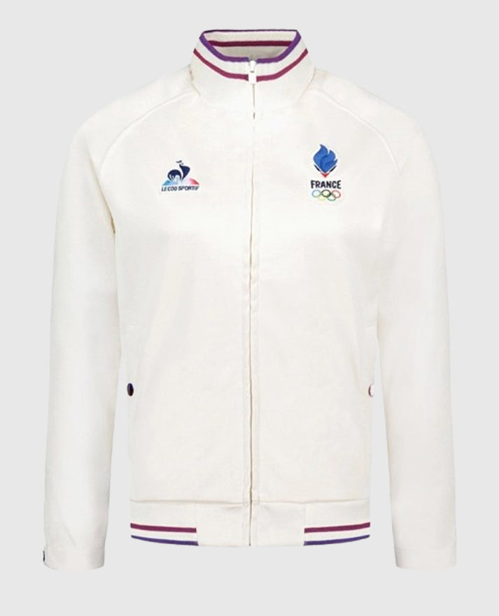 Team France Paris 2024 Olympics Podium White Fleece Jacket