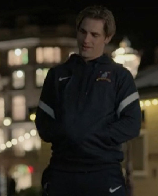 Ted Lasso S03 Phil Dunster Black Hooded Track Jacket