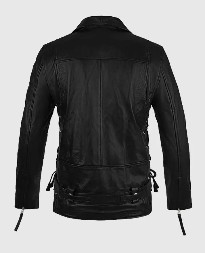 Terminator 2 Arnold Schwarzenegger Black Leather Jacket