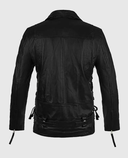 Terminator 2 Arnold Schwarzenegger Black Leather Jacket