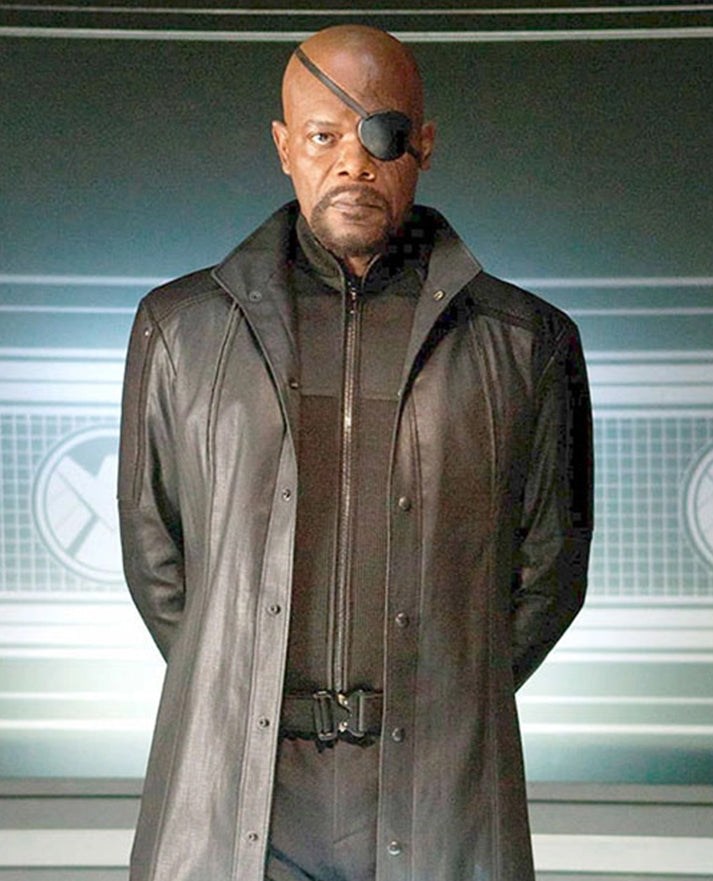 The Avengers Samuel L. Jackson Leather Trench Coat