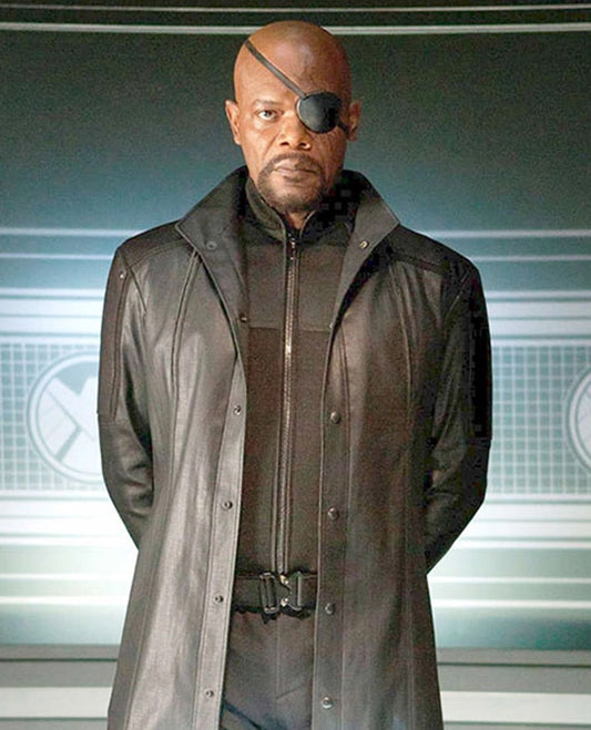 The Avengers Samuel L. Jackson Leather Trench Coat
