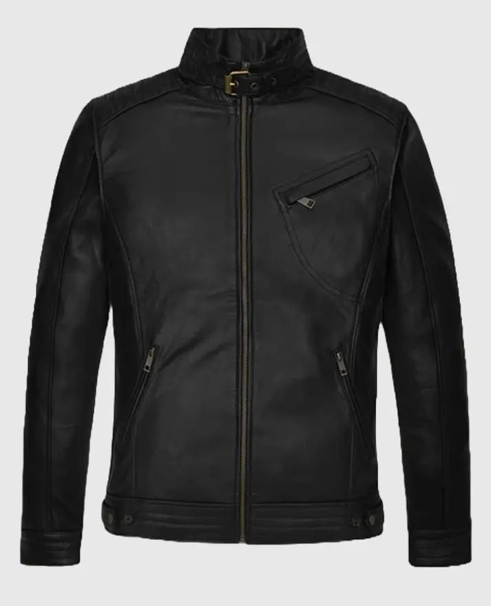 The Bourne Legacy Jeremy Renner Black Leather Jacket