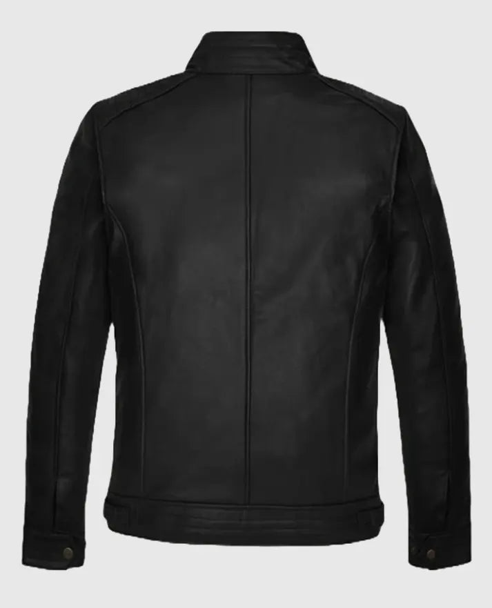 The Bourne Legacy Jeremy Renner  Leather Black Jacket