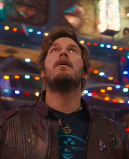 The Guardians of the Galaxy Holiday Special Star Lord Maroon Jacket