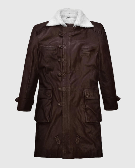 Thick Goat Brown Washed and Wax Tom Hardy Trench Coat