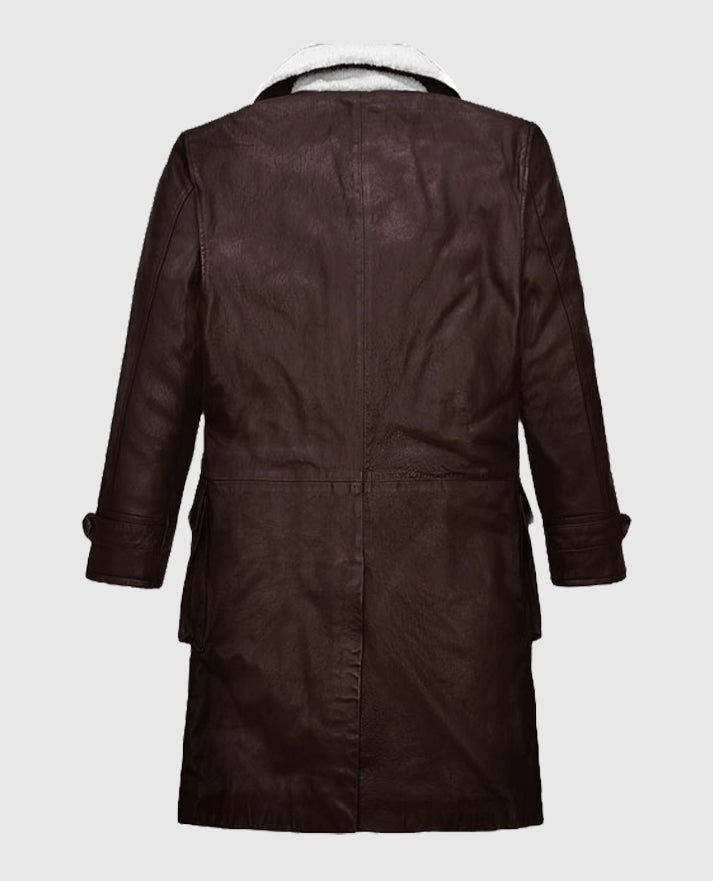 Thick Goat  Washed and Wax Tom Hardy Brown Trench Coat