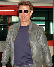 Tom Cruise Leather Bomber Jacket