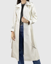 Vanessa Kirby Mission Impossible Fallout Off-White Leather Coat