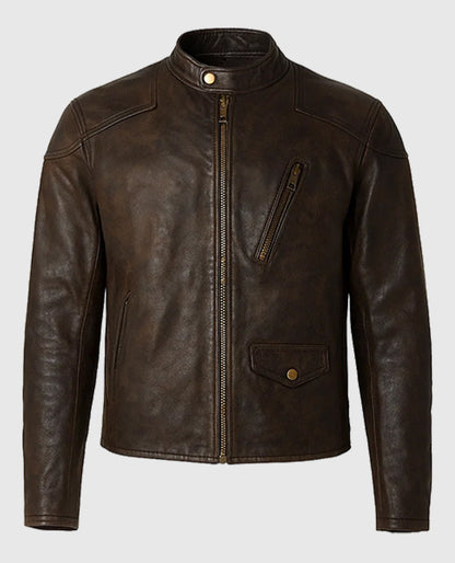 Venom Eddie Brock Leather Brown Jacket