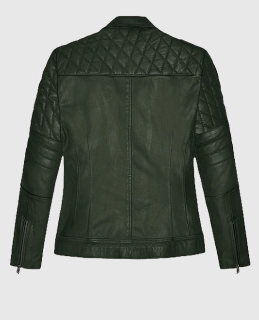 Victoria Justice Green Leather Jacket