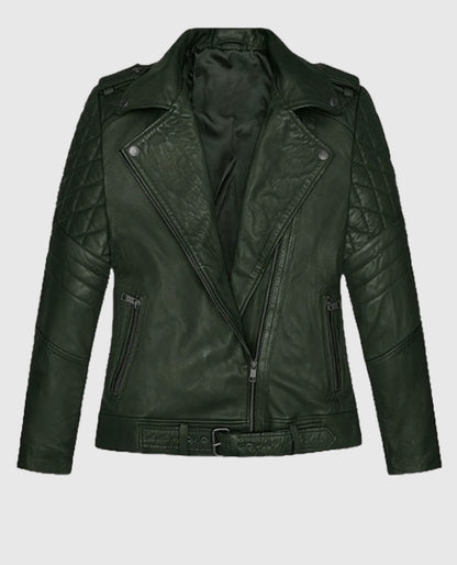 Victoria Justice Spanish Green Leather Jacket