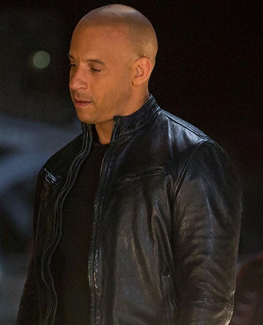 Vin Diesel Fast And Furious 6 Black Leather Jacket