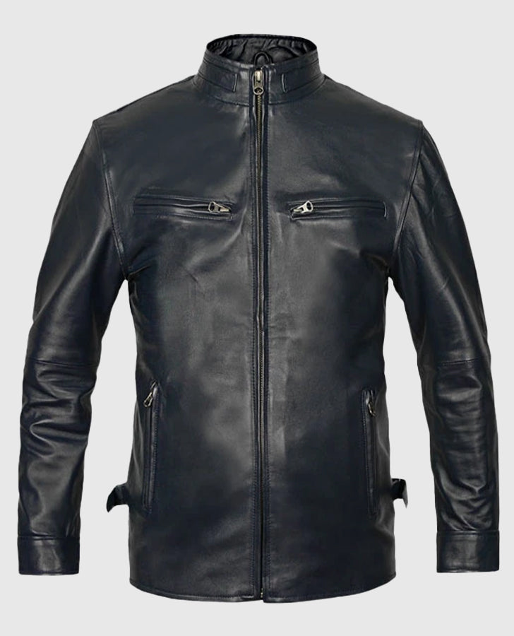 Vin Diesel Fast And Furious 6 Blue Leather Jacket