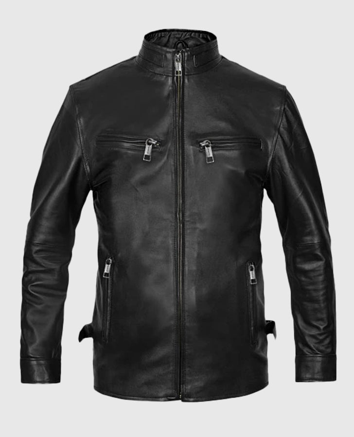 Vin Diesel Fast And Furious 6 Black Leather Jacket