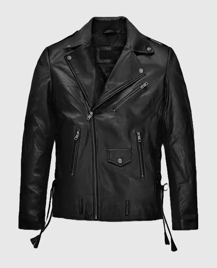 WWE Triple H Black Biker Leather Jacket