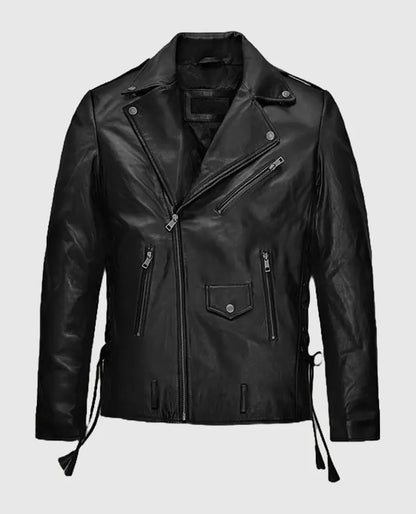 WWE Triple H Black Biker Leather Jacket
