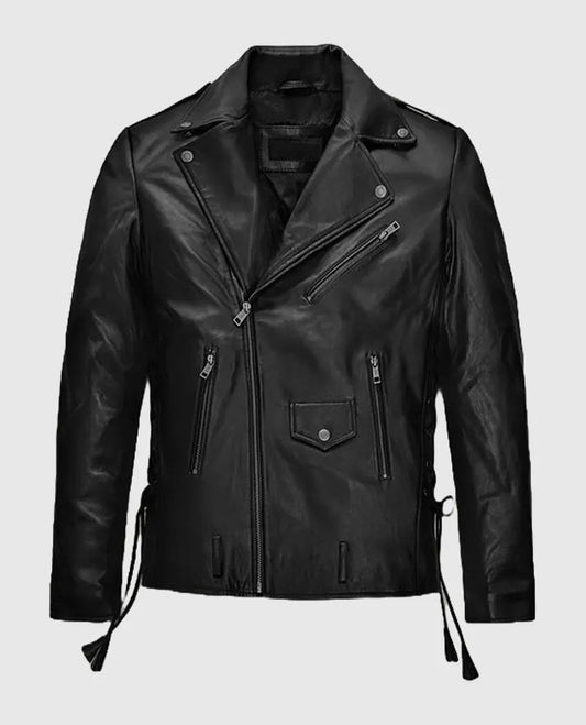 WWE Triple H Black Biker Leather Jacket