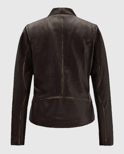 Women's Brown Leather Jacket