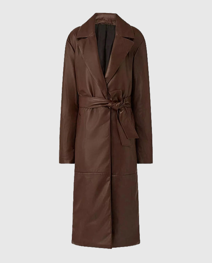 Women's Leather 90's Vintage Long Coat