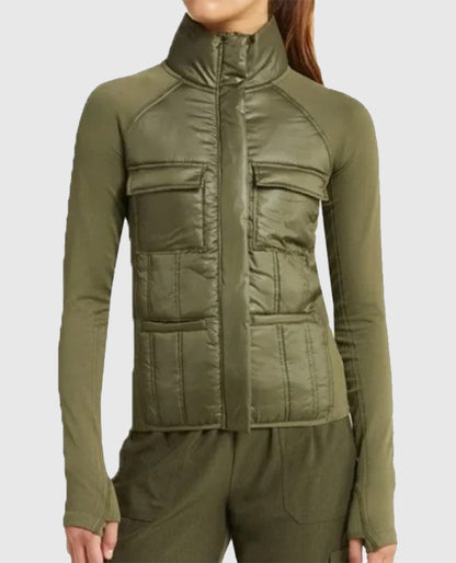Women's Hybrid Zella Green Puffer Jacket