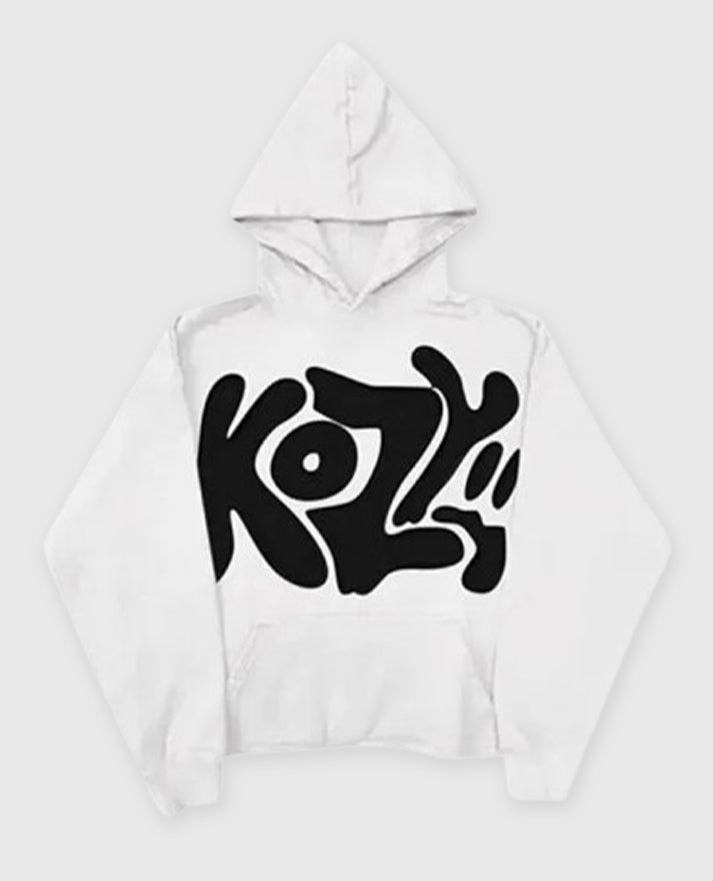 Y2K Kozy white Pullover Hoodie