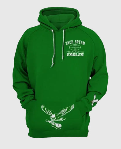 Zach Bryan Green Eagles Hoodie