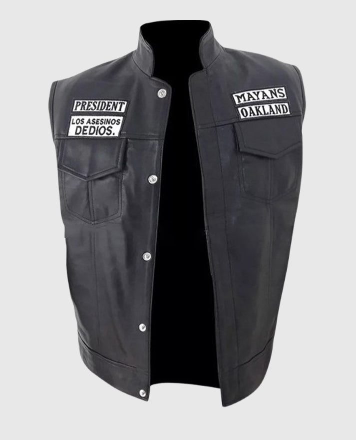 JD Pardo Mayan M.C Leather Vest