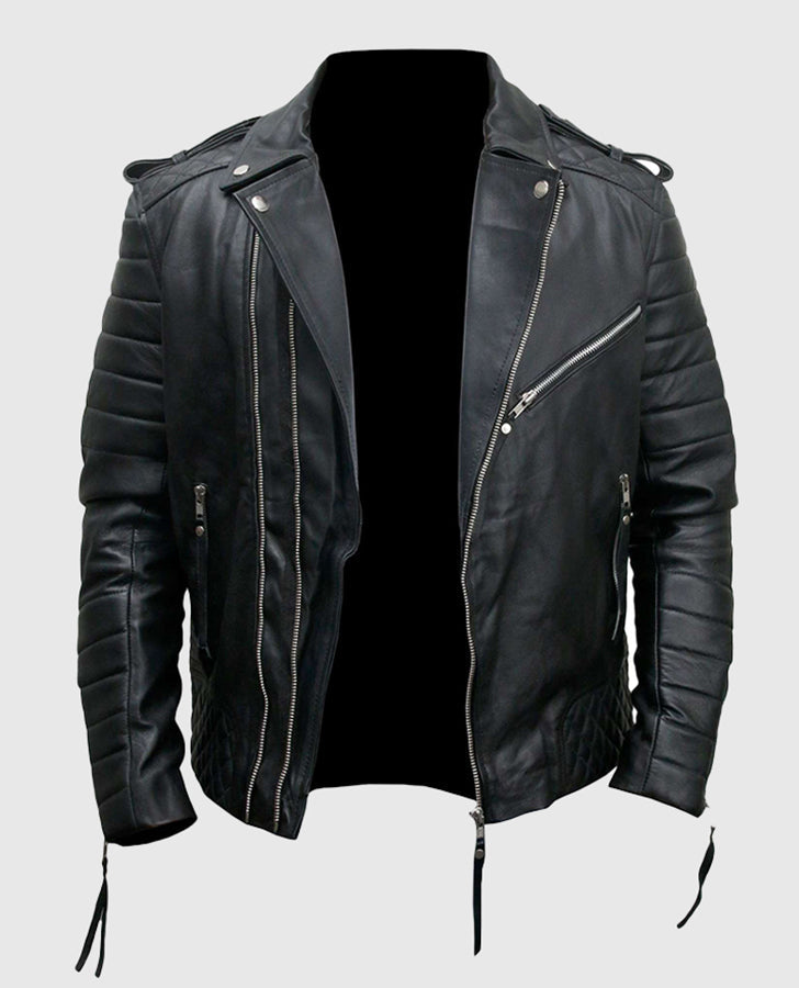 Kay Michael Black Biker Leather Jacket