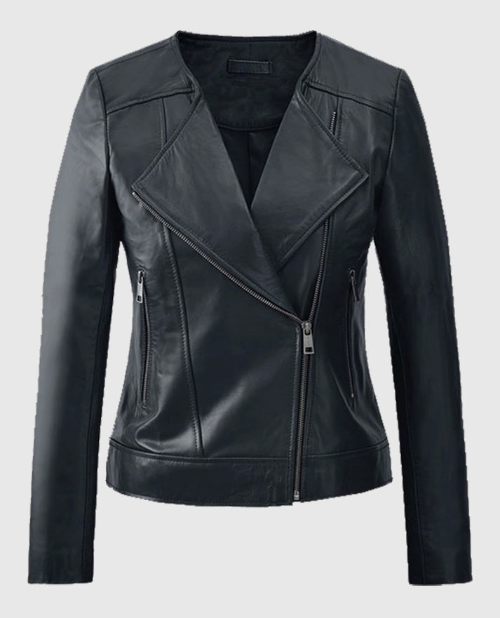 womens black Leather_Jacket