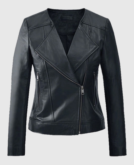 womens black Leather_Jacket
